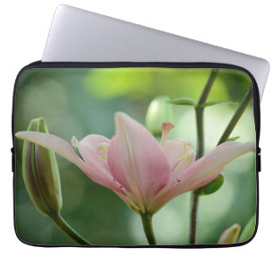 Pink Lily-Bokeh by Shirley Taylor Laptop Sleeve