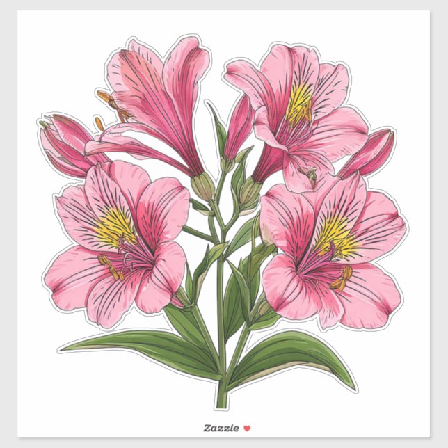 Pink Lily Bouquet (Sheet)