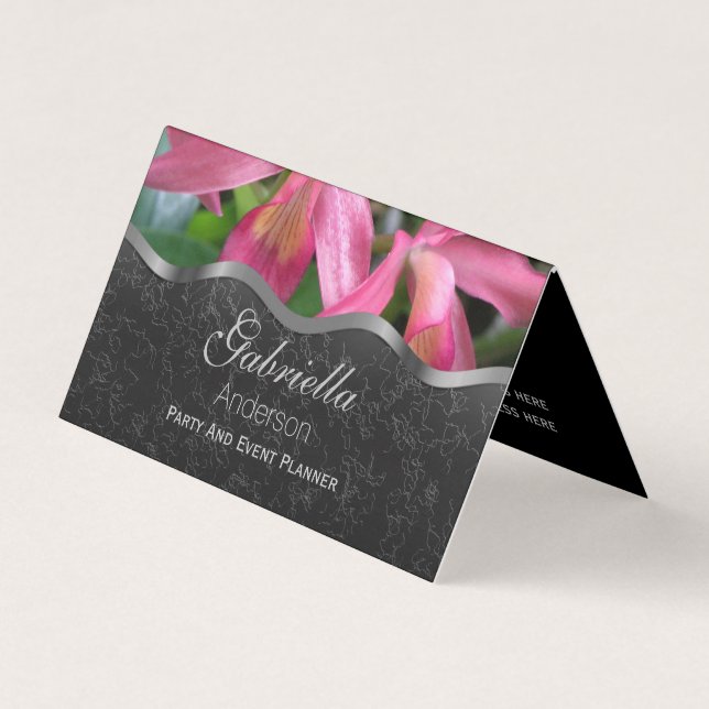 Pink Lily Business Card (Front)