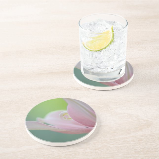 Pink Lily by Shirley Taylor Coaster (Side)