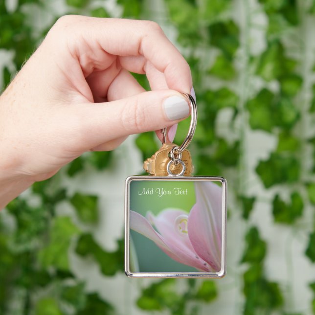 Pink Lily by Shirley Taylor Key Ring (Hand)