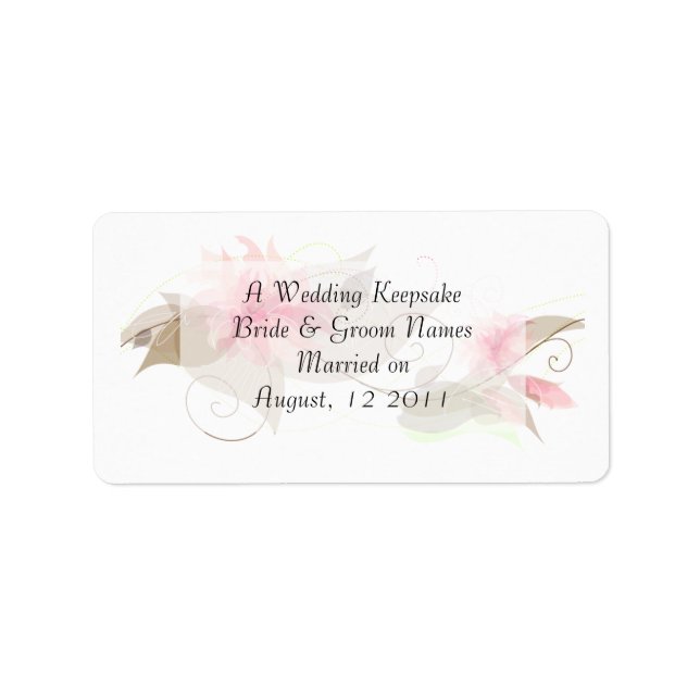 Pink Lily Floral Label (Front)