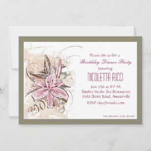 Pink Lily Invitation