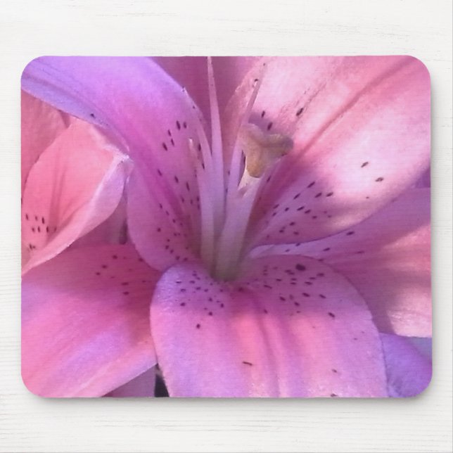 Pink Lily Mouse Pad (Front)