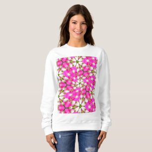 Pink Lily Pattern Sweatshirt