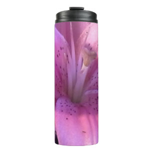 Pink Lily Photograph Thermal Tumbler