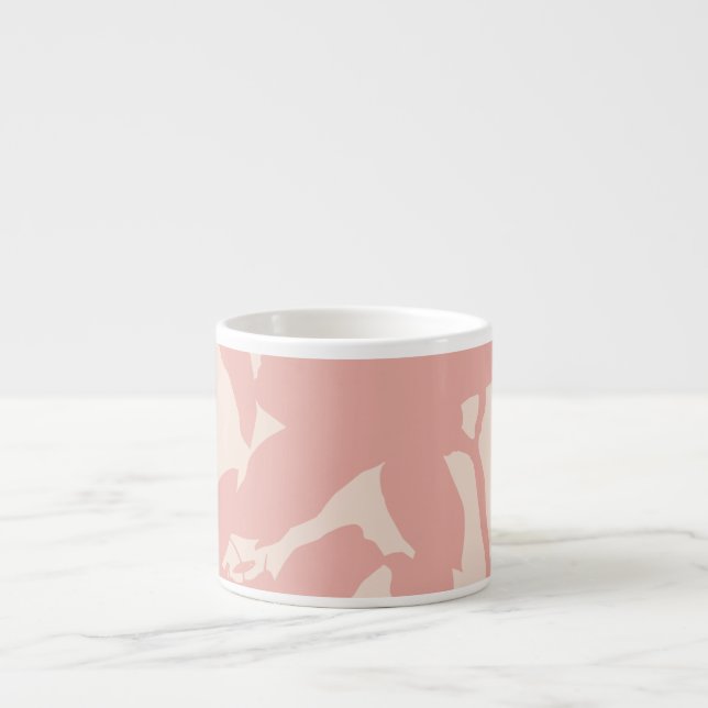 Pink Lily Silhouette  Espresso Cup (Front)
