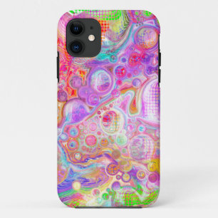 Pink, Lime Green and Blue Bubbly Art Case-Mate iPhone Case