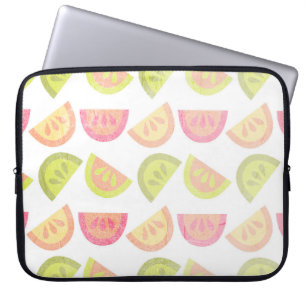 Pink, Lime Green, Orange, Yellow, Tropical Citrus Laptop Sleeve