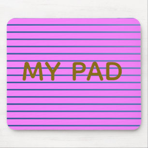 Pink Lined Mouse Pad