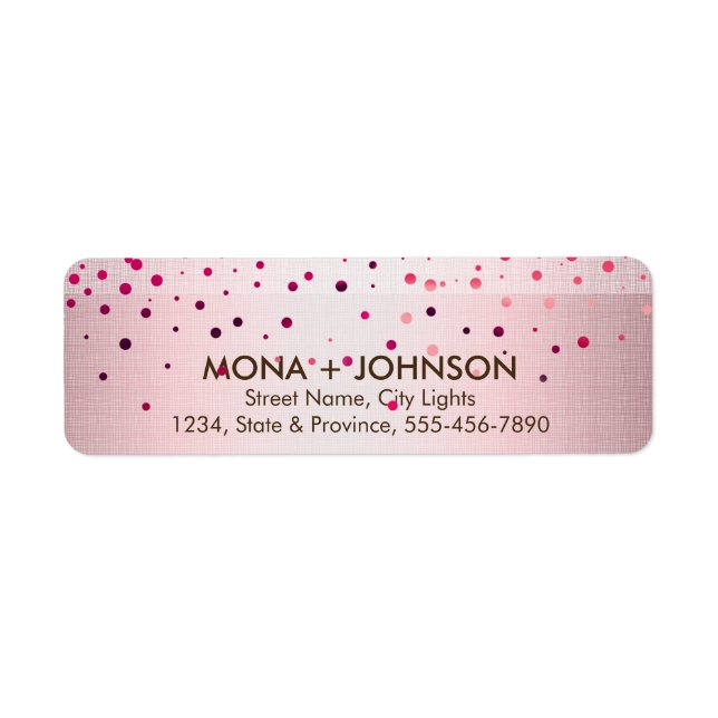 Pink Linen Glitter Sparkle Confetti Dots Modern (Front)