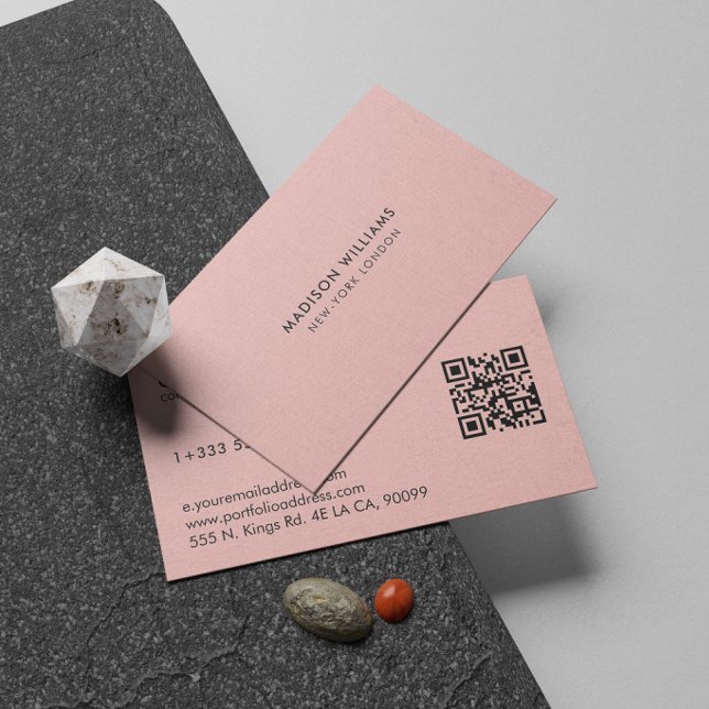 Pink Linen Texture background Business Card (Creator Uploaded)