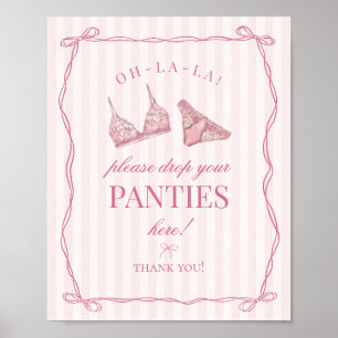 Pink Lingerie Bachelorette Panties Please Sign