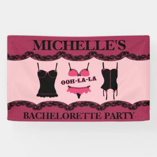 Pink Lingerie, Bachelorette Party Banner