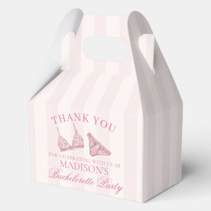 Pink Lingerie Bachelorette Party Favor Gable Favour Box