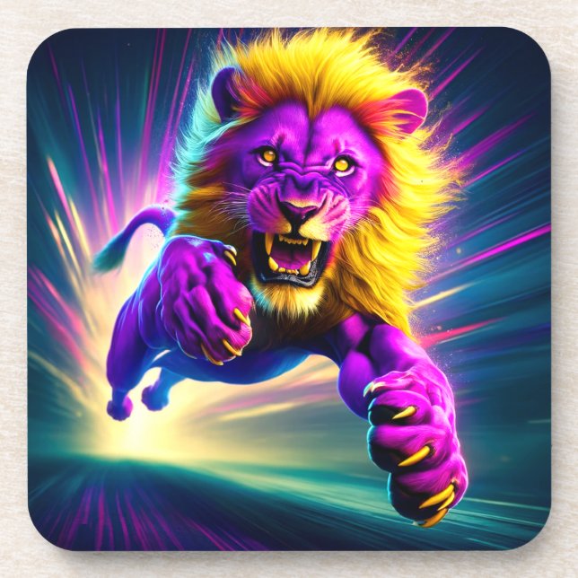 Pink Lion Coaster (Front)