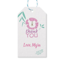 Pink Lion Gift Tag