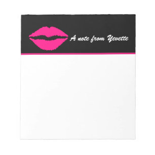 Pink Lip Print Custom Note Pad