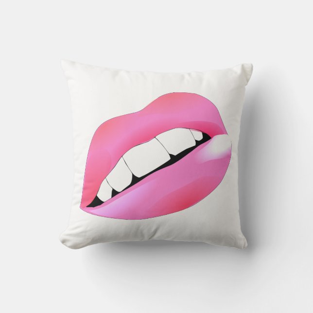 Pink lips cushion (Front)