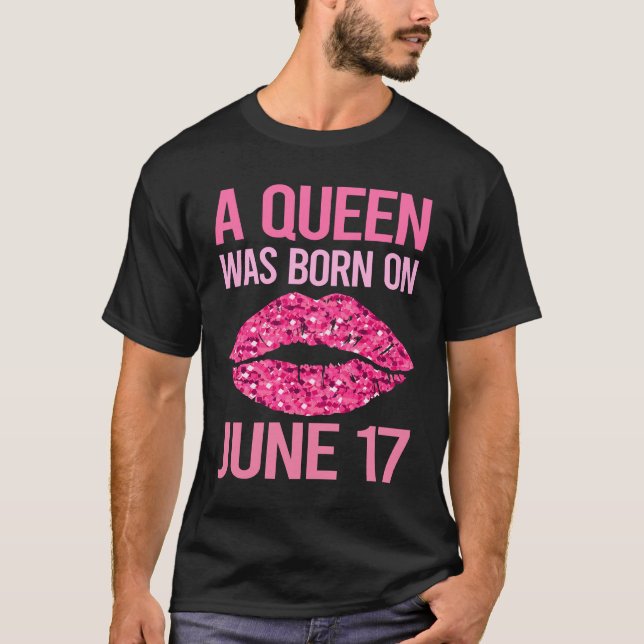 Pink Lips - June 17 17th T-Shirt (Front)