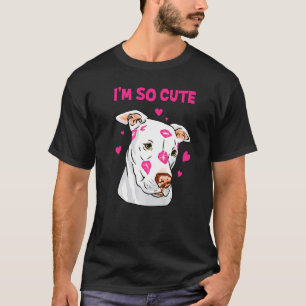 Pink Lips Kiss Sweet American Pitbull T-Shirt