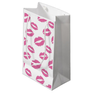 Pink Lips Kisses Makeup Artist Beauty Salon Small Gift Bag