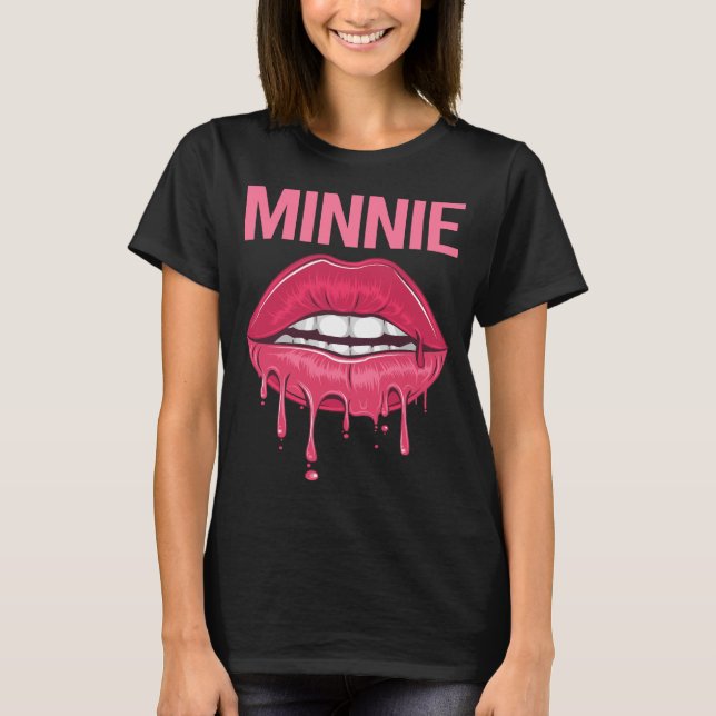Pink Lips - Minnie Name T-Shirt (Front)