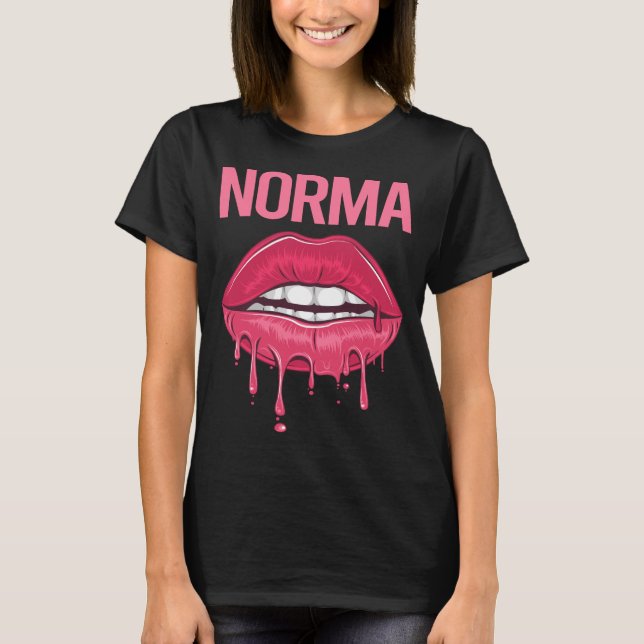 Pink Lips - Norma Name T-Shirt (Front)