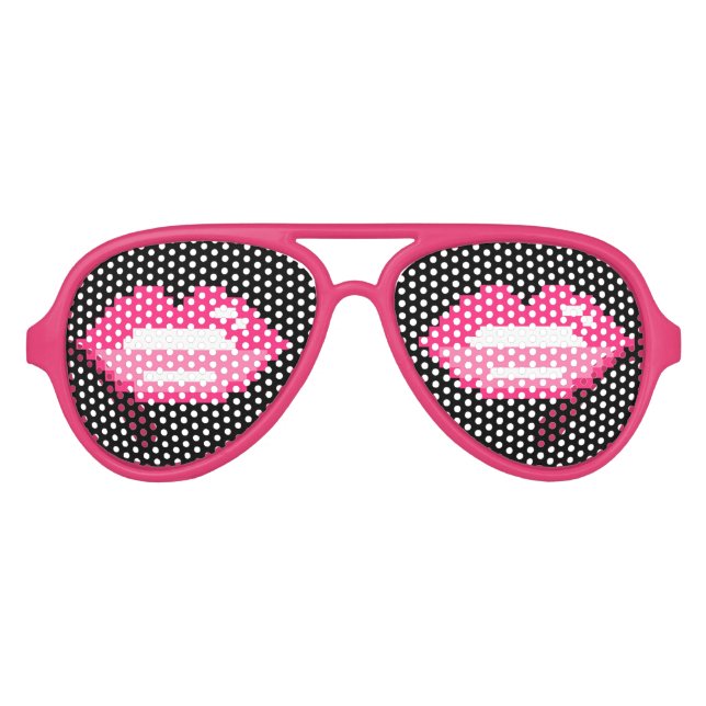 Pink lips party shades | kissy kiss sunglasses (Front)