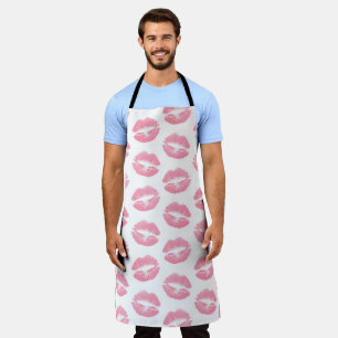 Pink Lips, Pattern Of Lips, Pink Lipstick, Kiss Apron