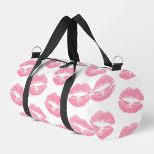 Pink Lips, Pattern Of Lips, Pink Lipstick, Kiss Duffle Bag