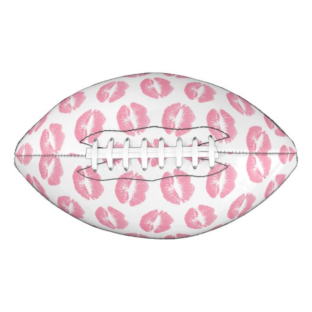 Pink Lips, Pattern Of Lips, Pink Lipstick, Kiss Football (Front)