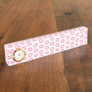 Pink Lips, Pattern Of Lips, Pink Lipstick, Kiss Nameplate