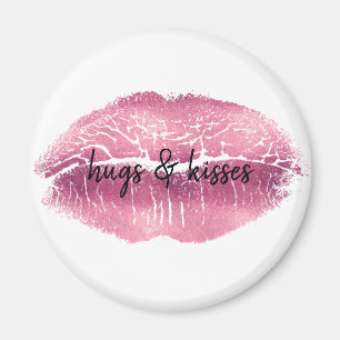 Pink Lips personalised Magnet