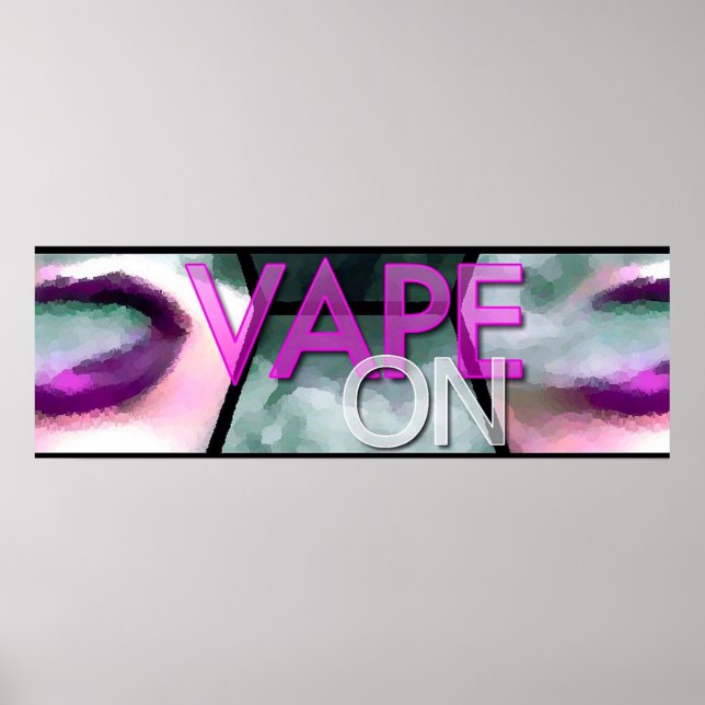 Pink Lips Smoke Vapeon Poster (Front)
