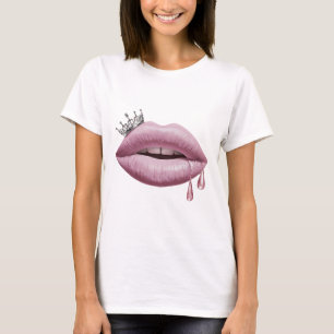Pink lips with crown T-Shirt