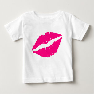 Pink lipstick kiss pop art baby T-Shirt