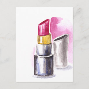 Pink Lipstick Postcard