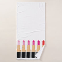 Pink Lipsticks Towel