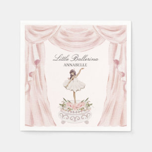 Pink Little Ballerina Baby Shower or Birthday Napkin