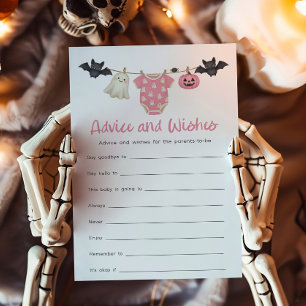 Pink Little Boo Clothesline Advice and Wishes Game
