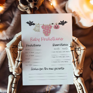 Pink Little Boo Clothesline Baby Predictions Game