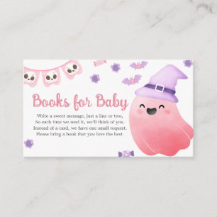 Pink Little Boo Halloween Baby Books for Baby Enclosure Card