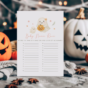 Pink Little Boo Halloween Baby Name Race Game