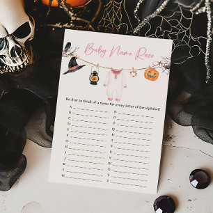 Pink Little Boo Halloween Baby Name Race Game