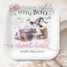 Pink Little Boo Halloween Baby Shower