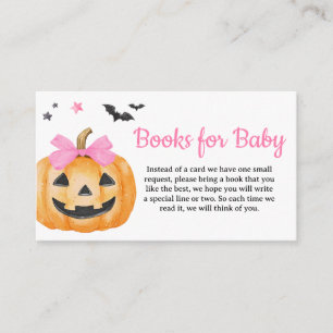 Pink Little Boo Spooky Pumpkin Books for Baby Enclosure Card