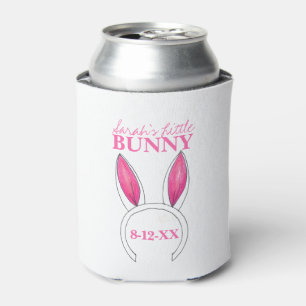Pink Little Bunny Ears Baby Shower Favour Can Cooler