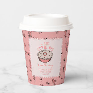 Pink Little Cutie Pie Autumn Baby Girl Shower Paper Cups