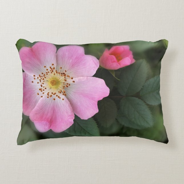 pink little flowers decorative cushion (Front)
